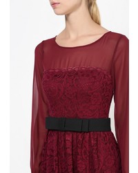 Темно-красное платье-макси от LAMANIA