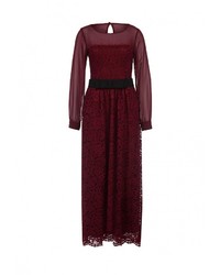 Темно-красное платье-макси от LAMANIA
