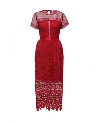 Темно-красное платье-макси от Paccio