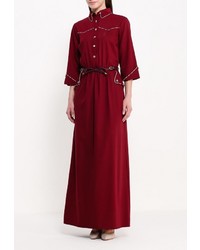 Темно-красное платье-макси от Piena
