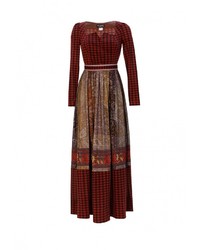 Темно-красное платье-макси от Спартак