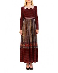 Темно-красное платье-макси от Спартак