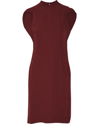 Темно-красное платье прямого кроя от Maison Margiela
