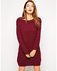 Темно-красное платье-свитер от Asos