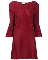 Темно-красное платье от Fendi