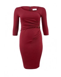 Темно-красное платье от Goddiva Size Plus