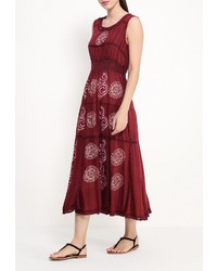 Темно-красное платье от Indiano Natural