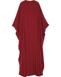 Темно-красное шелковое вечернее платье от Valentino