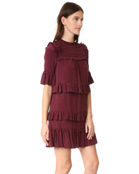 Темно-красное шелковое платье от Ulla Johnson