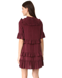 Темно-красное шелковое платье от Ulla Johnson