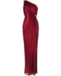 Темно-красное шелковое платье от Maria Lucia Hohan