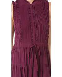 Темно-красное шелковое платье от Ulla Johnson