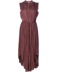 Темно-красное шелковое платье от Ulla Johnson
