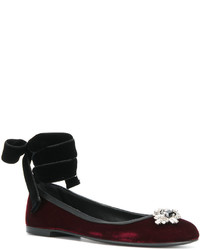 Темно-красные балетки от Giuseppe Zanotti Design