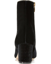 Темно-красные бархатные ботильоны от Steven