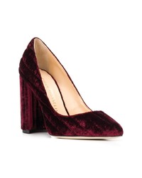 Темно-красные бархатные туфли от Chloe Gosselin