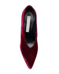 Темно-красные бархатные туфли от Stella McCartney