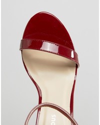 Темно-красные босоножки на каблуке от Glamorous