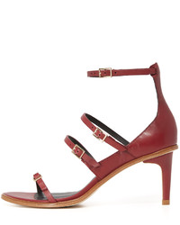 Женские темно-красные босоножки от Tibi