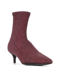 Темно-красные ботильоны на резинке от Schutz