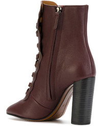 Темно-красные ботильоны от Chloé