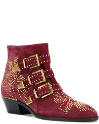 Темно-красные ботильоны от Chloé