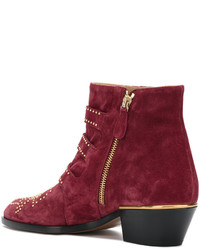Темно-красные ботильоны от Chloé