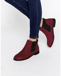 Женские темно-красные ботинки челси от Asos