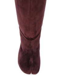 Женские темно-красные ботинки от Maison Margiela