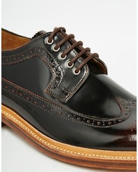 Темно-красные броги от Grenson