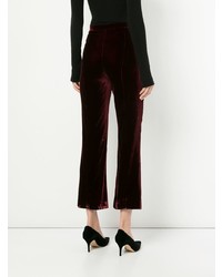 Женские темно-красные брюки-галифе от Khaite