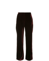 Женские темно-красные брюки-галифе от Khaite