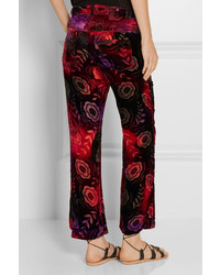 Темно-красные брюки-клеш от Anna Sui