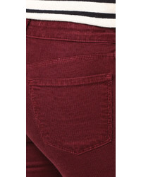 Темно-красные брюки-клеш от J Brand