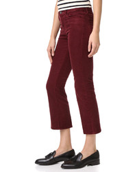 Темно-красные брюки-клеш от J Brand