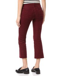 Темно-красные брюки-клеш от J Brand