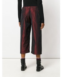Темно-красные брюки-кюлоты от Maria Calderara