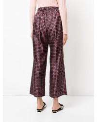 Женские темно-красные брюки с принтом от ASTRAET