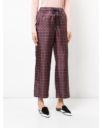 Женские темно-красные брюки с принтом от ASTRAET