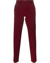 Темно-красные брюки чинос от Aspesi