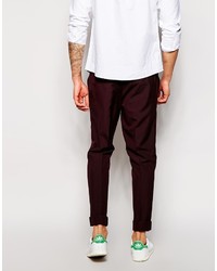Темно-красные брюки чинос от Asos