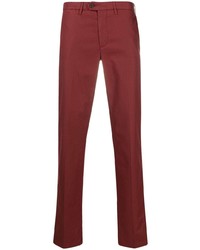 Темно-красные брюки чинос от Canali
