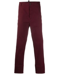 Темно-красные брюки чинос от DSQUARED2