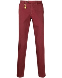 Темно-красные брюки чинос от Manuel Ritz