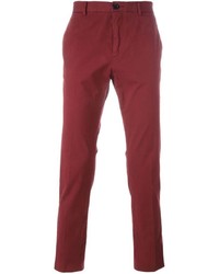 Темно-красные брюки чинос от Paul Smith