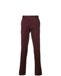 Темно-красные брюки чинос от Prada