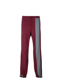 Темно-красные брюки чинос от Prada