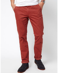 Темно-красные брюки чинос от Selected