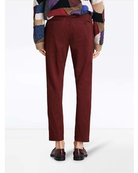 Темно-красные брюки чинос от Burberry