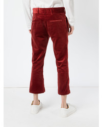 Темно-красные брюки чинос от Ann Demeulemeester